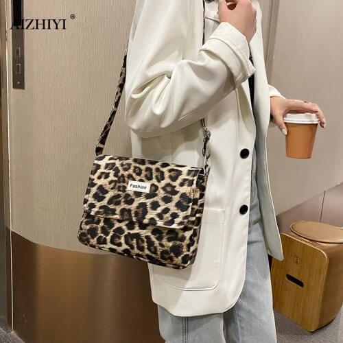 Fashion Exquisite Shopping Bag Casual Leather Crossbody Purse Lady Animal Print Flap Shoulder Bag Envelope Tote
