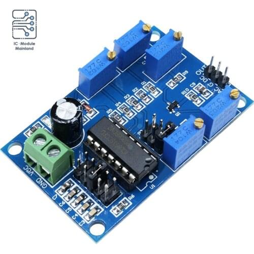 DC 12V 15V ICL8038 Signal Generator Module 10Hz-450KHz Medium/Low Frequency Triangular Rectangular Sine Wave Generator