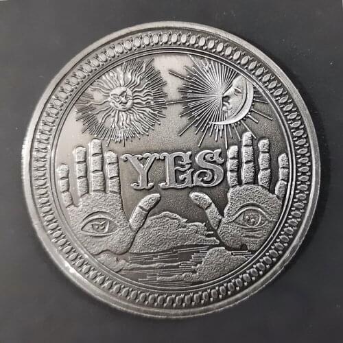 All Seeing Eye or Death Angel Nickel USA Morgan Dollar COIN Decision Coin Yes/No Ouija Gothic Prediction Commemorative Coin
