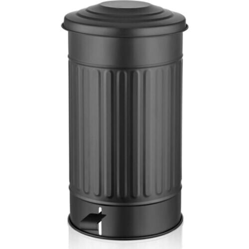 The Mia Medium Black Trash Can GLV0293