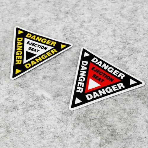 NO.S370 ACES Aircraft Ejection Seat Funny Reflective Warning Marks Modified Car Stickers and Decals Car Interior Sticker