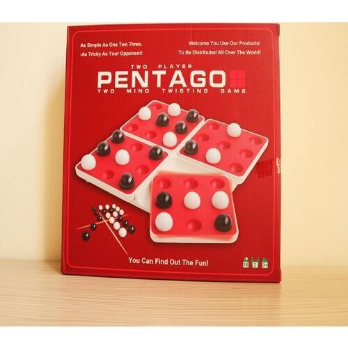 PENTAGO Board Game 2 Players Night Bar Chess Family Party Pentago Board Game Easy Play educational toys