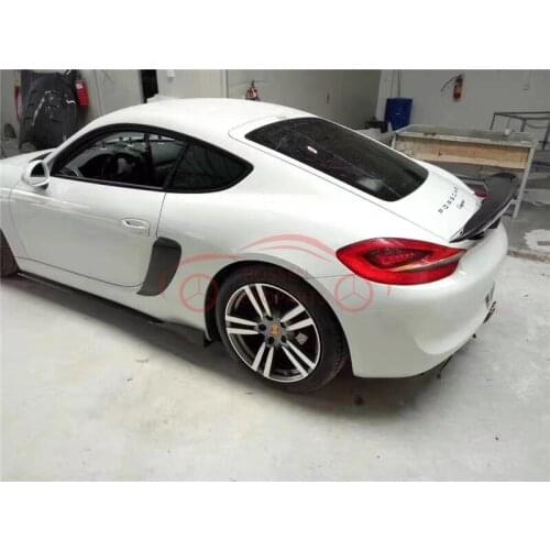 Suitable for 13-15 Porsche Cayman 981 carbon fiber front lip, side skirt, rear lip, rear wing, Tuyere, bushing, diffuser spoiler