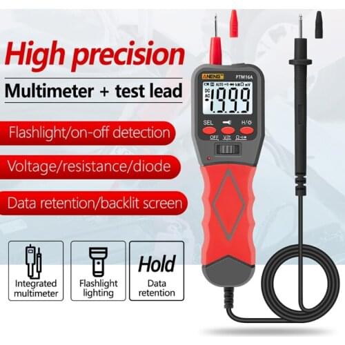 ANENG PTM16A 1999 Count Digital Pen Profesional Multimeter AC/DC Resistance Tester Electrical Meter Auto Range Multimetros Diode