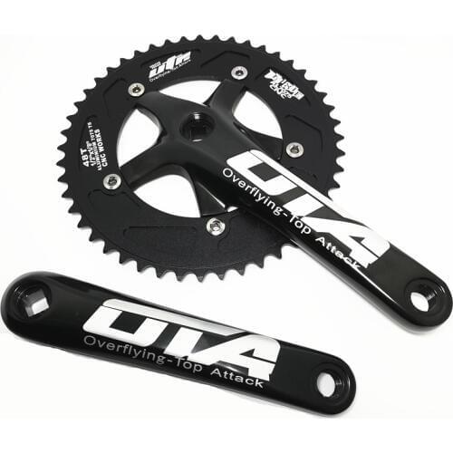 Q738 Bicycle OTA tooth plate retro racing aluminum alloy single speed 48T CNC crank field car Bicycle Crank & Chainwheel