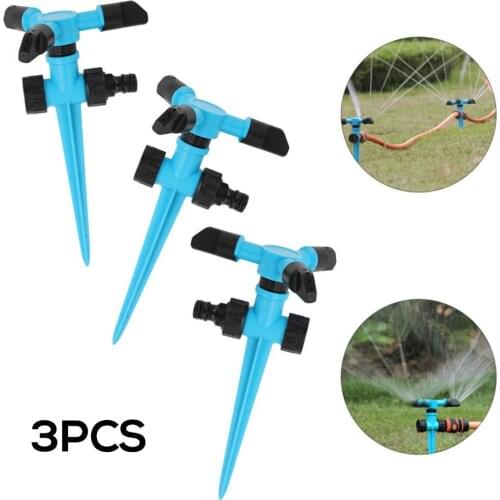 3pcs Sprinklers 360 ° Automatic Rotation Lawn Sprinkler Greening Garden Watering Irrigation Water Sprinkler System Garden Tool
