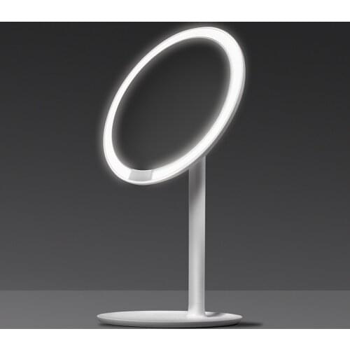 Youpin AMIRO HD Mirror Dimmable Adjustable Countertop 60 Degree Rotating 2000mAh Daylight Cosmetic Makeup Led Mirror 2