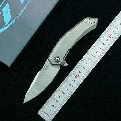 LEMIFSHE 0095 S35VN blade folding titanium alloy handle ball flipper outdoor camping kitchen multi-purpose EDC tool knife