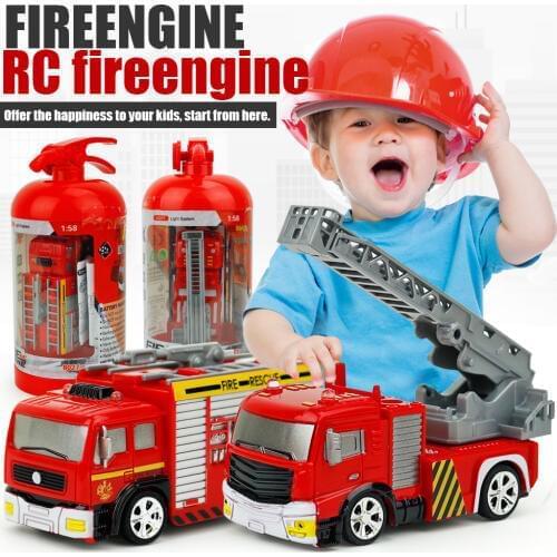 Create Toys RC Car 1:58 Mini Remote Control Fire Truck Fireman Toy Car Model Oil Tanker Toy Boy Car Children Education Toy Gift