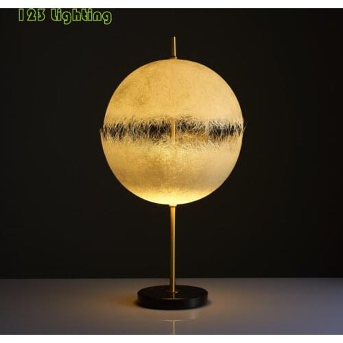 Special Eggshell Bedside LED Desk Lamp Living Room Coffee Shop Desk Light Marble Base Indoor Decoration Dreamy Lighting Fixtures