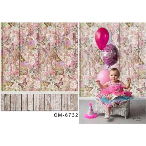 TR Personalizados Kid Photography Background Flowers Wood Wall Backdrop for Photo Studio Professional Backdrop Custom Baby Shoot