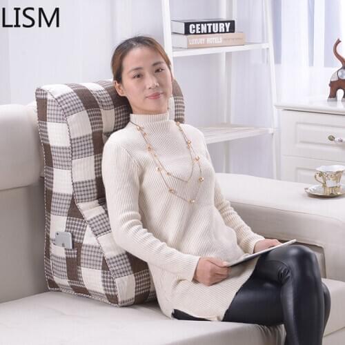 Sofa Triangle Cushion Pillow Home Decor Coussin Decoratif Removable Washable Large Backrest Bag Meditation Cushions Chair Pad