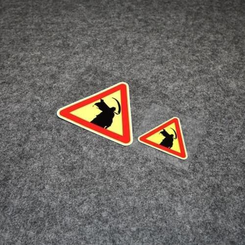 NO.S238 GalonDeco MOTO GP Triangle Reflective Warning Mark Reflective Stickers for Motorcycle Rear Mudguard Waterproof Individ