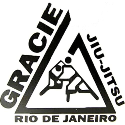 11.5*11cm Personalized Creative Jiu Jitsu GRACIE Rio De Janeiro Vinyl Funny Window Stickers Laptop Suitcase Skateboard Sticker