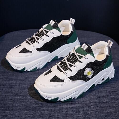 Women Casual Shoes Brand Lace-up Air Mesh Woman Fashion Sneakers Spring Flat Shoes Women Fashin Shoes Trend Embroider Floral