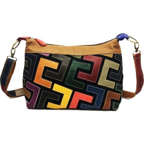 2020 New Womens Leather Bags Europe Style Color Leather Shoulder/Crossbody Bag Handbags