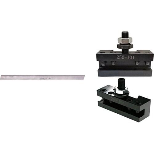 1 Pcs 3 Mm X 12 Mm X 200 Mm Blades Lathe HSS Bit & 1 Set 250-101 250-102 Turning And Facing Holder Quick Change Tool