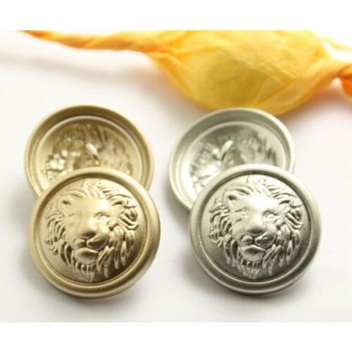 200 Pieces New High-End Metal Buttons Lion Head Spot Wholesale Coat Trench Dress buttons Zinc Alloy 15-25MM
