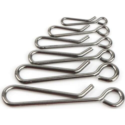 50 Pcs Fishhooks Hanging Snap Swivel Fishing Tackle Sports Fishhooks Connector Fishing Entertainment Accessory