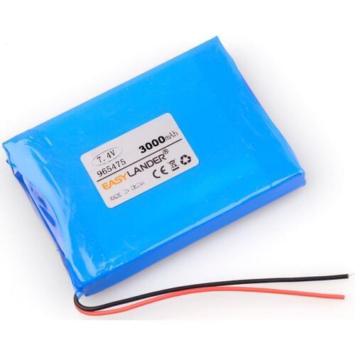 965475 7.4V 3000mAh Lithium polymer Battery with Protection Board For satellite finder Tablet PCs Power bank 105475 965575 Phone