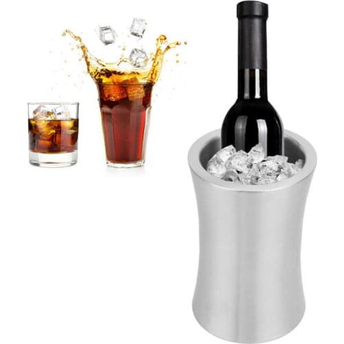 Bar Ice Bucket Double-Wall Stainless Steel Insulated Container for Red Wine Champagne Bar Club wine accessories