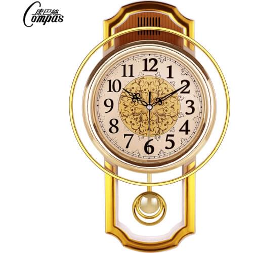 Large Vintage Wall Clock Luxury Pendulum Simple Stylish Living Room Clocks Nordic Creative Wall Watches Horloge Home Decor C60ZB