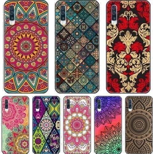 For Samsung Galaxy A40 A30 A20 A10 Case Silicone Mandala Flower Pattern Back Cover For Samsung Galaxy A50 A60 A70 A80 Phone Case
