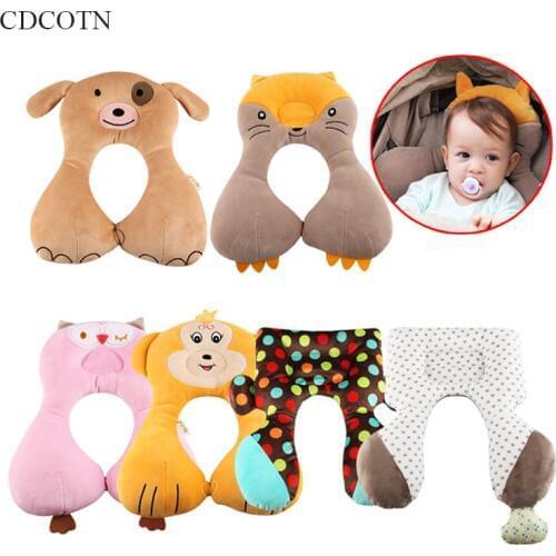 Child Kids Car Safety Seat Pillow Cute Cartoon Cotton Car Pillow Anti-Friction Neck Protection Rest Support Auto Accessories