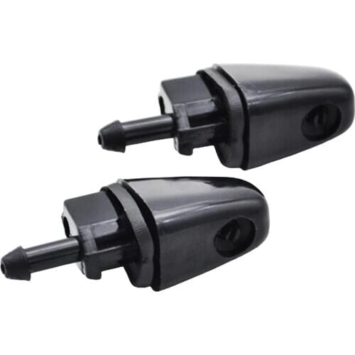 2pcs 60mm Front Headlight Washer Nozzle for Mazda 6 GG1 2002 2004 2006 Black
