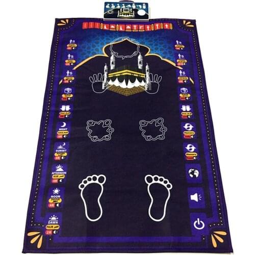 Hot Praying Mat Educational Interactive Rug Salah Muslim Kids Gift apis de priere Islam Electronic Worship Blanket with Compass