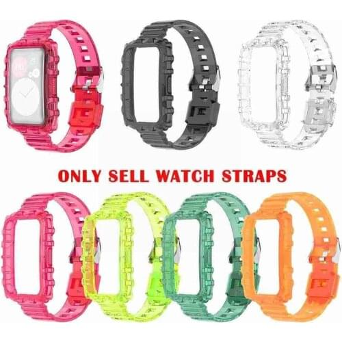 Summer Transparent Strap For Huawei Watch fit (TIA-B09/TIA-B19) Wristband Refreshing Y1I0