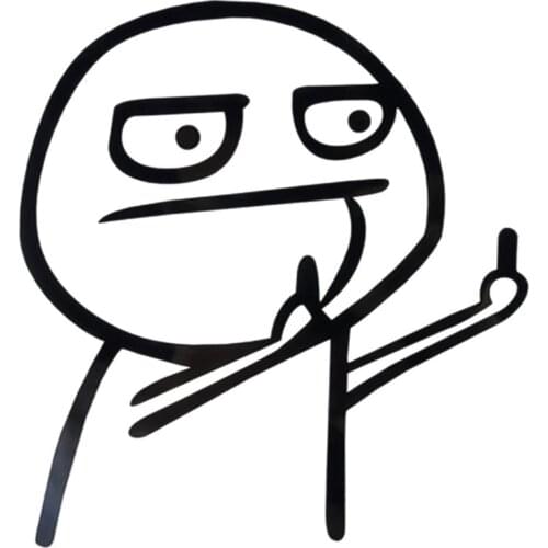 Hot Sale Funny Cartoon Middle Finger Reflective Car Sticker Creative Fashion Decal 4.9*6.7" Car Motorcycle Decals Dropshipping