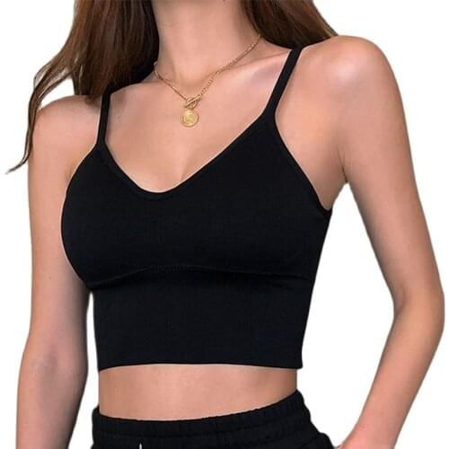 Fashion Tank Top for Women Underwear Female Bralette Sexy Crop Tops Femme Camisole Push Up Tank Tops Girls Backless Body Slim