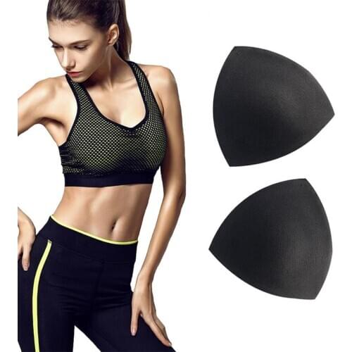 AAA Quality Fashion MISS M Women Triangle Cups Bikini Sports Bra Pad Chest Push Up Insert Foam Pads Swimsuit Padding Accessories