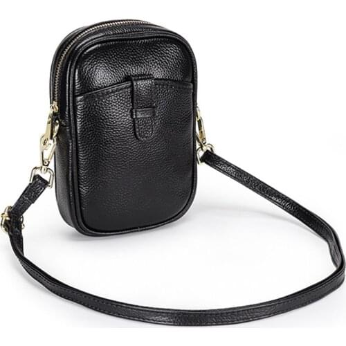 Soft leather Lipstick Crossbody Bag Novelty Mobile Phone Satches Womens Korean Version Versatile Vertical One Shoulder Purses