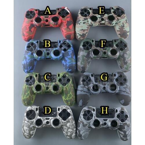 5pcs/lot Camouflage Color Anti-Slip Silicone Cover Skin Case For Sony PlayStation Dualshock 4 PS4 Slim Pro Controller