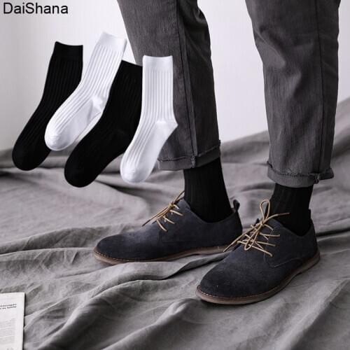 High Quality Mens Business Socks in the Tube Socks Deodorant and Sweat Draw Socks Bamboo Fiber Super Elastic Sox Christmas Gift