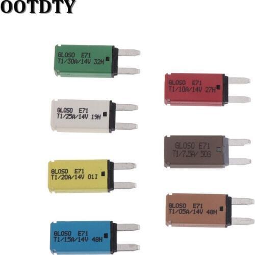 OOTDTY 5-30A Mini ATM Automotive Circuit Breaker Blade Fuse 12V Resettable Car Boat Van
