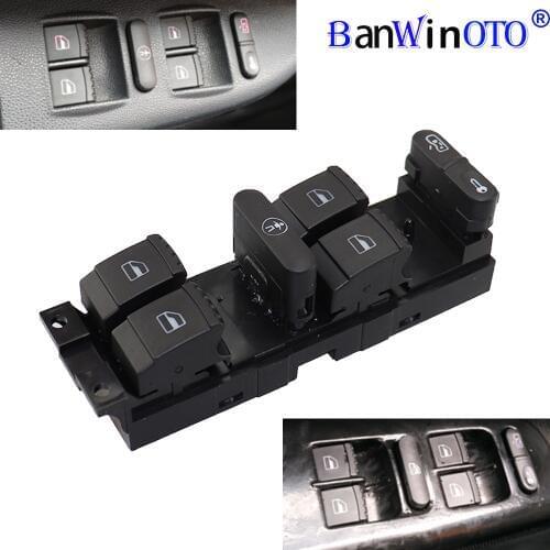 1J4959857 Master Window Panel Switch For Volkswagen Golf Jetta Bora Passat B5 Seat Leon Toledo 2000-2006 1J4959857D 1J4959857B