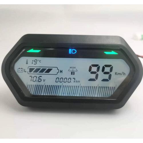 Speedometer light/ODO/battery level indicator LCD DISPLAY 48v60v72v84v96v for Electric scooter gauge bike tricycle dashboard