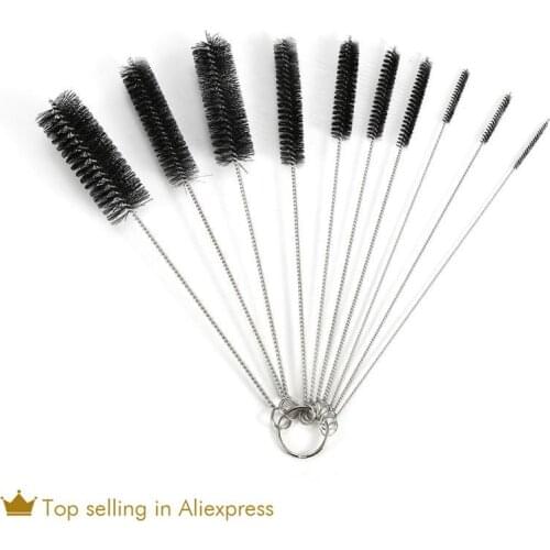 Dropship! 10pcs Nylon Tube Brushes Straw Set For Drinking Straws Glasses Keyboards Jewelry Cleaning Brushes Clean Tools