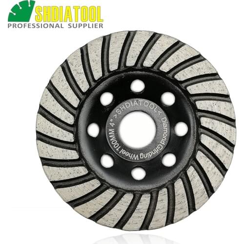 SHDIATOOL 4inch Diamond Turbo Row Grinding Cup Wheel 100mm grinding disc for concrete, Masonry, and construction material