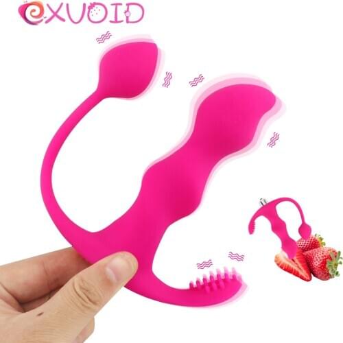 EXVOID Silicone Butt Plug Anal Beads Vibrator Smooth Prostate Massager Sex Shop Sex Toys for Women Anal Vibrator Adult Products