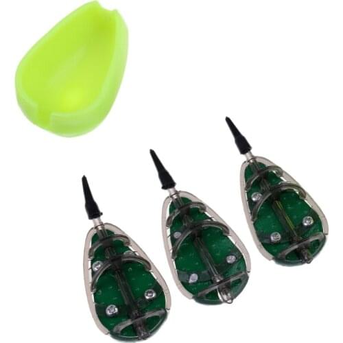 Fishing Method Feeder Set 30g 40g 50g Fishing Bait Cage Flat Feeder & Mould Carp Fishing Accessories