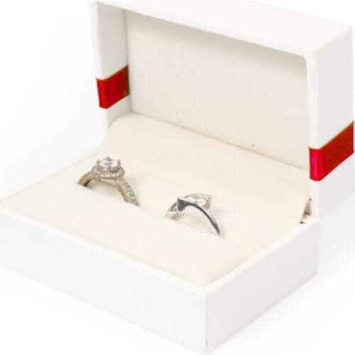 High-end Environmental Protection Fashion Bow Paper Double Ring Bracelet Pendant Long Chain Jewelry Gift Box For Valentines Day