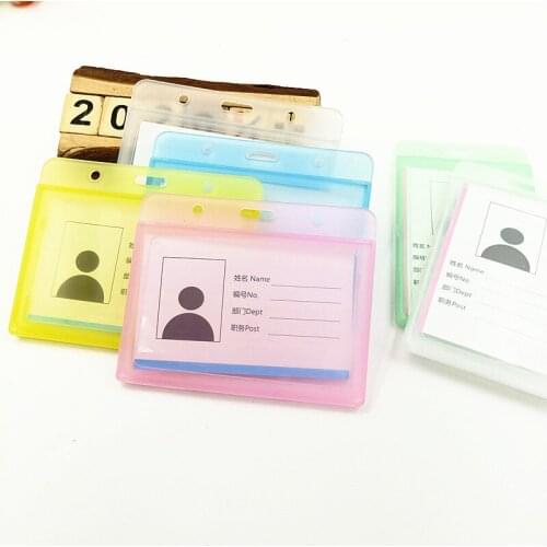 High Quality Waterproof ID/IC Name Card Holders Transparent Students Women Travel Bank Bus Business Office Card Cover