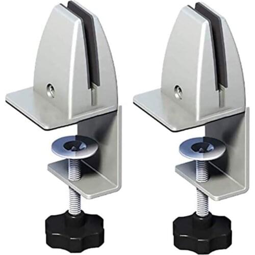 2 Pcs Office Desk Divider Clip Clamp Holder for Plexiglass Table Clamp for Spit Protection