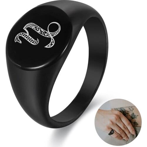 13mm Chic Constellation Statement Band Ring For Women Men Black color Stainless Steel Wedding Engagement Ring Sizes 6-10 LHR458