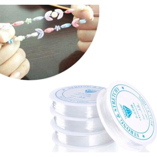 2 Rolls String DIY Beading Making Bracelet&Necklace Jewelry 0.4-1.0MM Stretch Transparent Stretchy Elastic Rope line Beads Cord