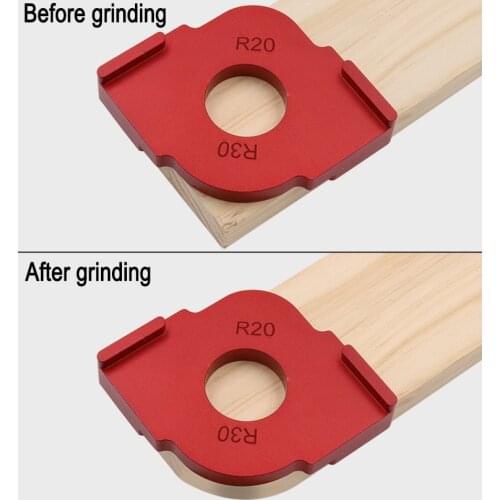 2Pcs/Set R10-R15 R20-R30 Wood Panel Radius Quick-Jig Router Table Bits Engraving Machine Trimmer Jig Corner Templates Kit